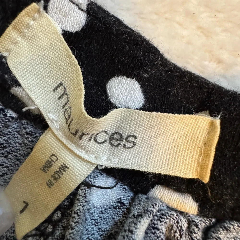 Maurices Black & White Polka Dot Lace-Trim Tank (Plus Size, 1, Women) - Picture 3 of 9